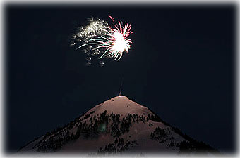 Fireworks over Deer Mountain