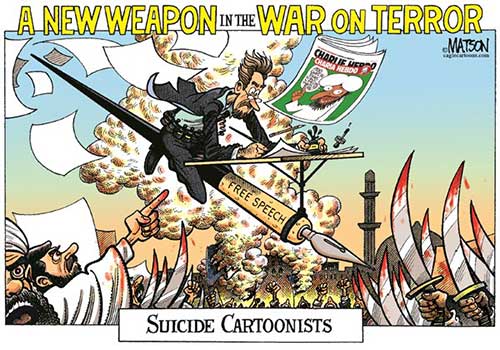 jpg POLITICAL CARTOON: SUICIDE CARTOONISTS, A New Weapon in the War on Terror