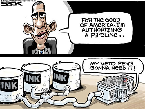 jpg POLITICAL CARTOON: Obama Pipeline