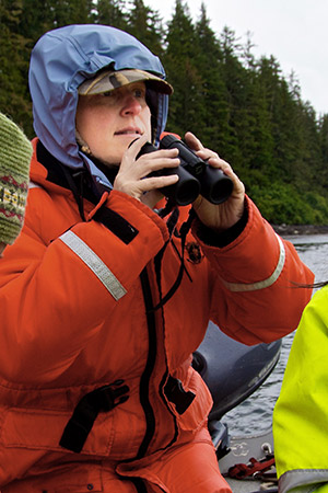 jpg Sunny Rice observing sea otters in Kupreanof Island area. 