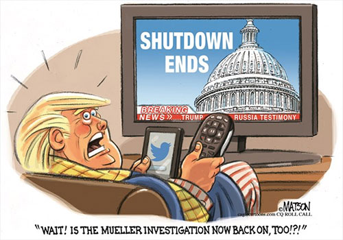 jpg Political Cartoon: Trump Worries As Government Shutdown Ends