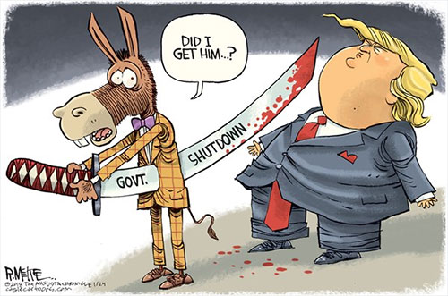 jpg Political Cartoon: GOVERNMENT SHUTDOWN