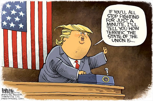 jpg Political Cartoon: State of the Trump Address