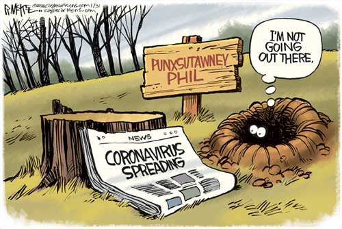 jpg Political Cartoon: Coronavirus Groundhog