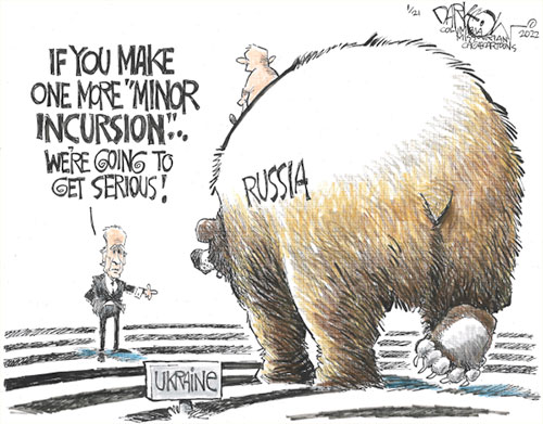 jpg Political Cartoon: Minor incursion