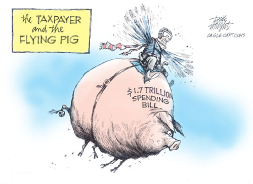 jpg Political Cartoon: Taxpayers and the Flying Pig