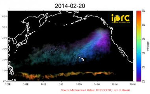 jpg An image of location of different types of tsunami driftage on Feb. 20, 2014