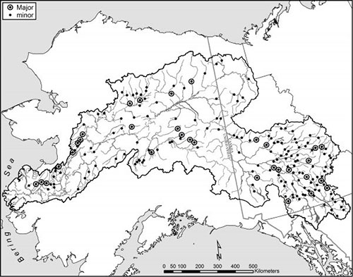 jpg This map of the Yukon River drainage in Alaska and Canada’s Yukon shows major and minor spawning grounds of chinook salmon.
Map courtesy of Randy Brown 