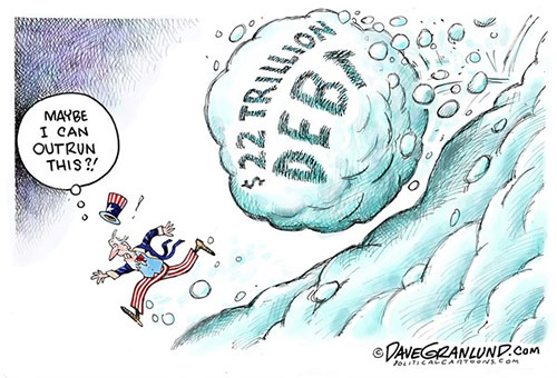 jpg Political Cartoon: US debt snowballing