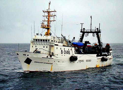 jpg The Russian research ship, Professor Kaganovskiy, will set sail for the Gulf of Alaska over the next month.