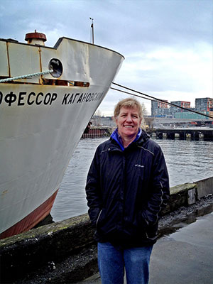 jpg NWFSC’s Dr. Laurie Weitkamp is the U.S. chief scientist for this international expedition.