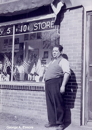 jpg George Elmore in front of his Store.