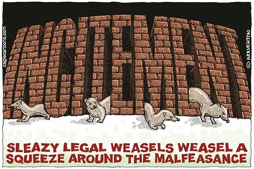 jpg Liberal Political Cartoon: Trump Legal Weasels