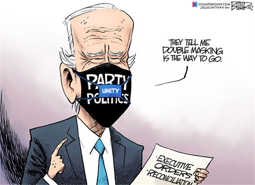 jpg Political Cartoon: Biden Double Masking