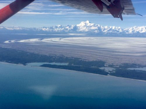 jpg Taking up as much space as Rhode Island, Malaspina Glacier covers a wide flatland near the Gulf of Alaska. 