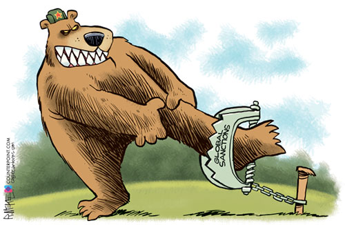 jpg Political Cartoon: Russian Bear Trap