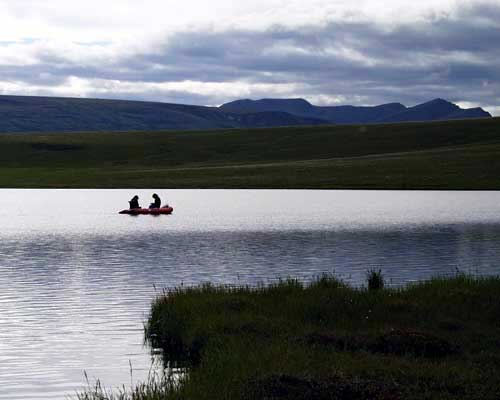 jpg scientists sample water  for mercury