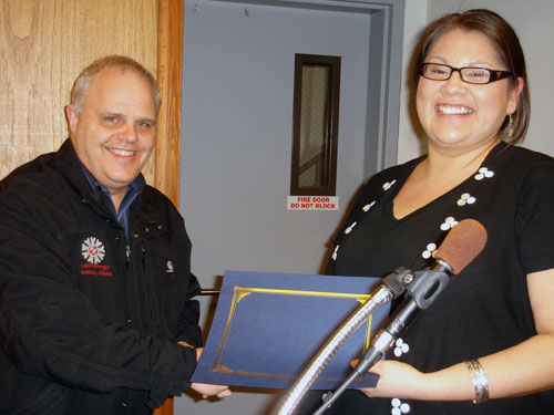 jpg Mayor Lew Williams and Cara Wallace, KIC Tribal Education Director