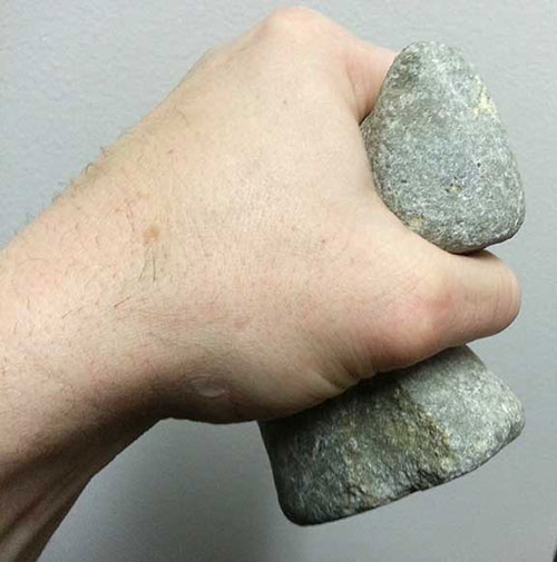 jpg This type of stone tool hammer was common in Northwest Coast Native Cultures.