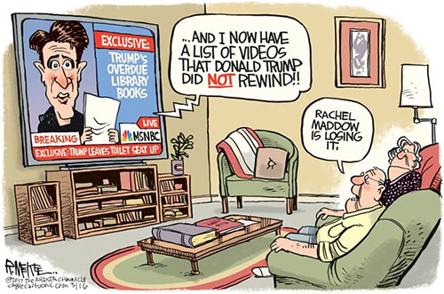 jpg Political Cartoon: Maddow Loses It