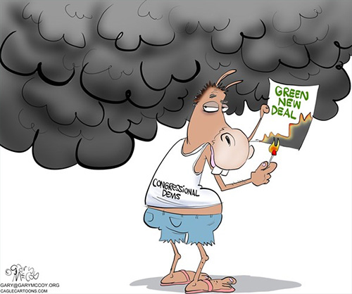 jpg Political Cartoon: Burning Green New Deal 