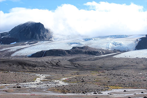 jpg Meltwater flows from Edziza Glacier in British Columbia’s Edziza Provincial Park. The retreat of glaciers will change the quality of downstream river habitats for Pacific salmon in complex ways, a new study has found.