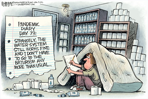 jpg Political Cartoon: Coronavirus Hoarder 