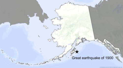 jpg The possible location of a magnitude 7.6 to 8.0 earthquake that happened near the town of Kodiak on Oct. 9, 1900
