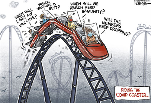 jpg Political Cartoon: The Covid Coaster