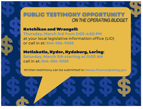 Public Testimony on the Alaska Operating Budget