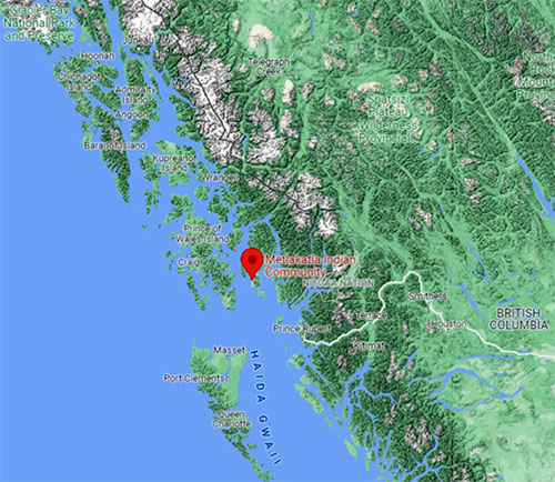 map of Metlakatla Indian Community