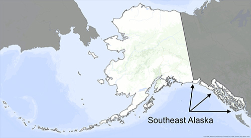 jpg Southeast Alaska is the state's mountainous "panhandle" along the Pacific Ocean coast.
