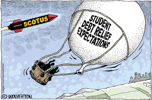 jpg Political Cartoon: Imperiled Student Debt Relief