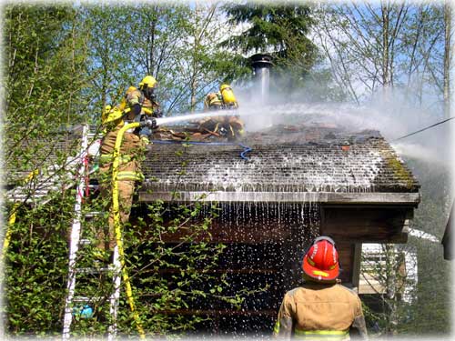 Photo - Saxman Carving Center fire...