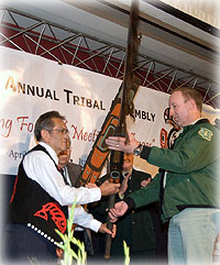 Forest Service Presents Ceremonial Staffs to Central Council