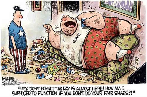 jpg Political Cartoon: Tax Day Cometh