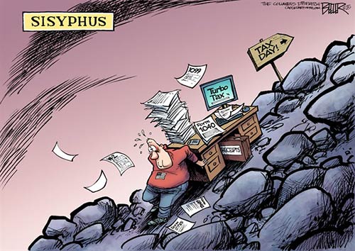 jpg Political Cartoon: Tax Day