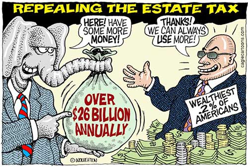 jpg Political Cartoon: Repealing the Estate Tax