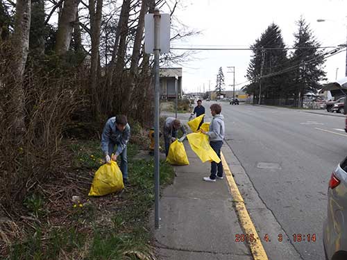 jpg Ketchikan High school track and field squad members cleaning up Tongass by the Bailey power plant