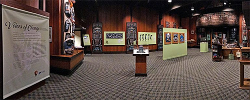 jpg The Voices of Change exhibit fills the Sitka National Historical Park visitor center. The exhibit will remain through November 2017.