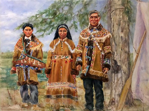 jpg Karen Austen painted this work, titled “Remembering Chief Thomas’ Children, 1923, Nenana.”