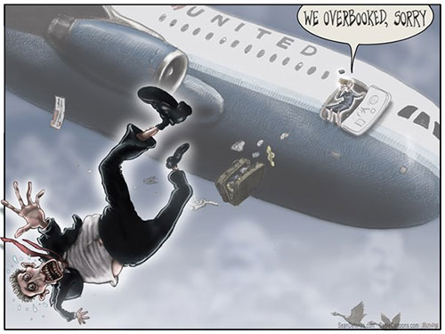 jpg Editorial Cartoon: United Airlines Passenger Transportation