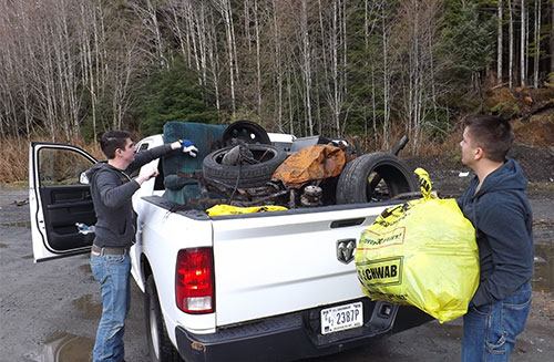 jpg Material collected at Whipple Creek including a burned motorcycle.