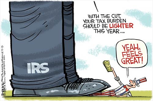 jpg Political Cartoon: IRS Tax Burden 