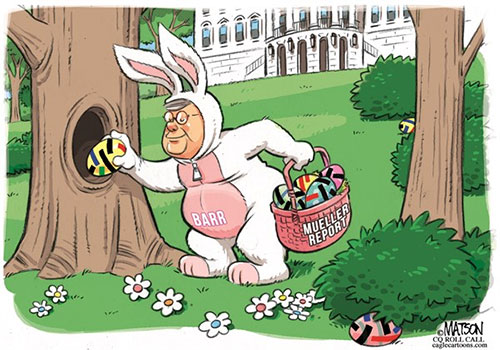 jpg Political Cartoon: AG Barr Hides Redacted Easter Eggs