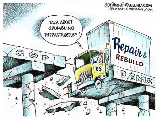 jpg Political Cartoon: Infrastructure repair and rebuild