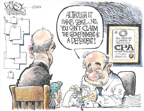 jpg Political Cartoon: Tax time