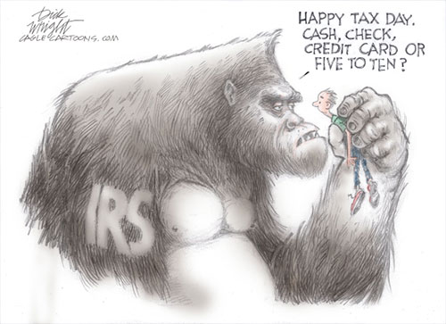 jpg Political Cartoon: Tax Day