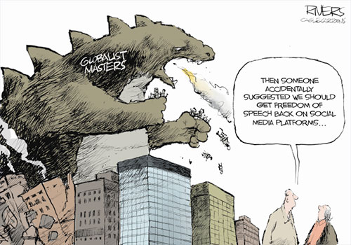 jpg Political Cartoon: Globalist Masters Meltdown
