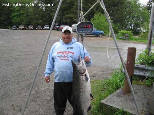 jpg Tim Eide with his 41.5 Chinook Salmon